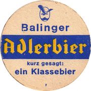 9843: Germany, Adlerbier Balinger