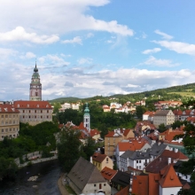 Виды на Чески Крумлов с Замковой башни и стен замка