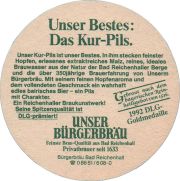 38727: Germany, Buergerbrau Bad Reichenhall, 90x91 mm