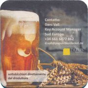 39219: Papus Bierdeckel (Italien), 93x93 mm
