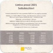 39219: Papus Bierdeckel (Italien), 93x93 mm